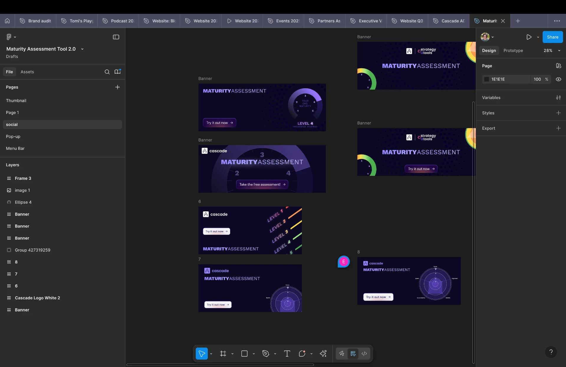 Maturity Assessment Tool 2.0 · Figma banners