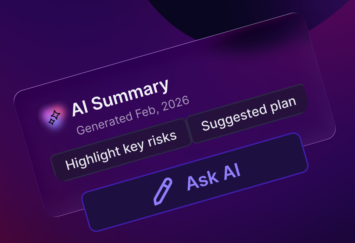AI Summary product UI concept