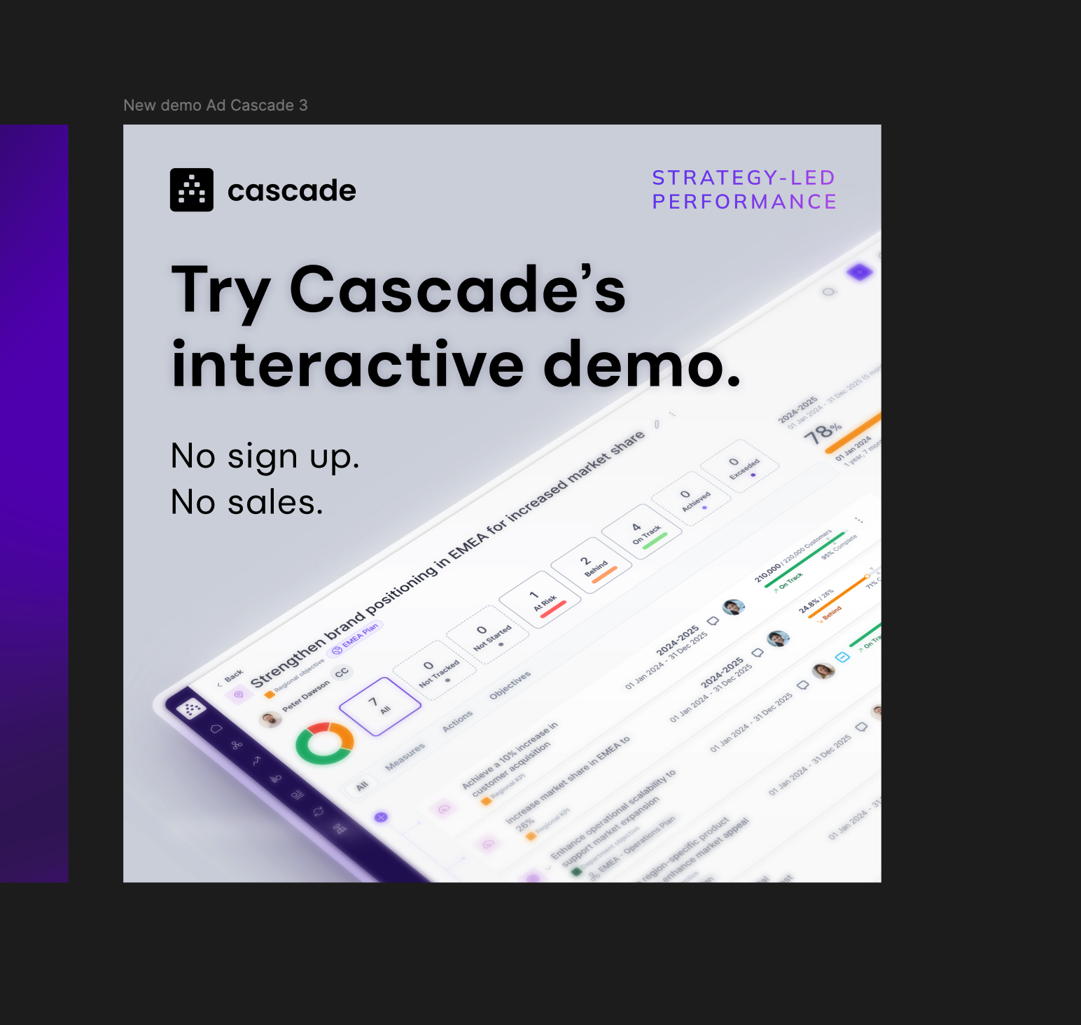 Try Cascade's interactive demo ad