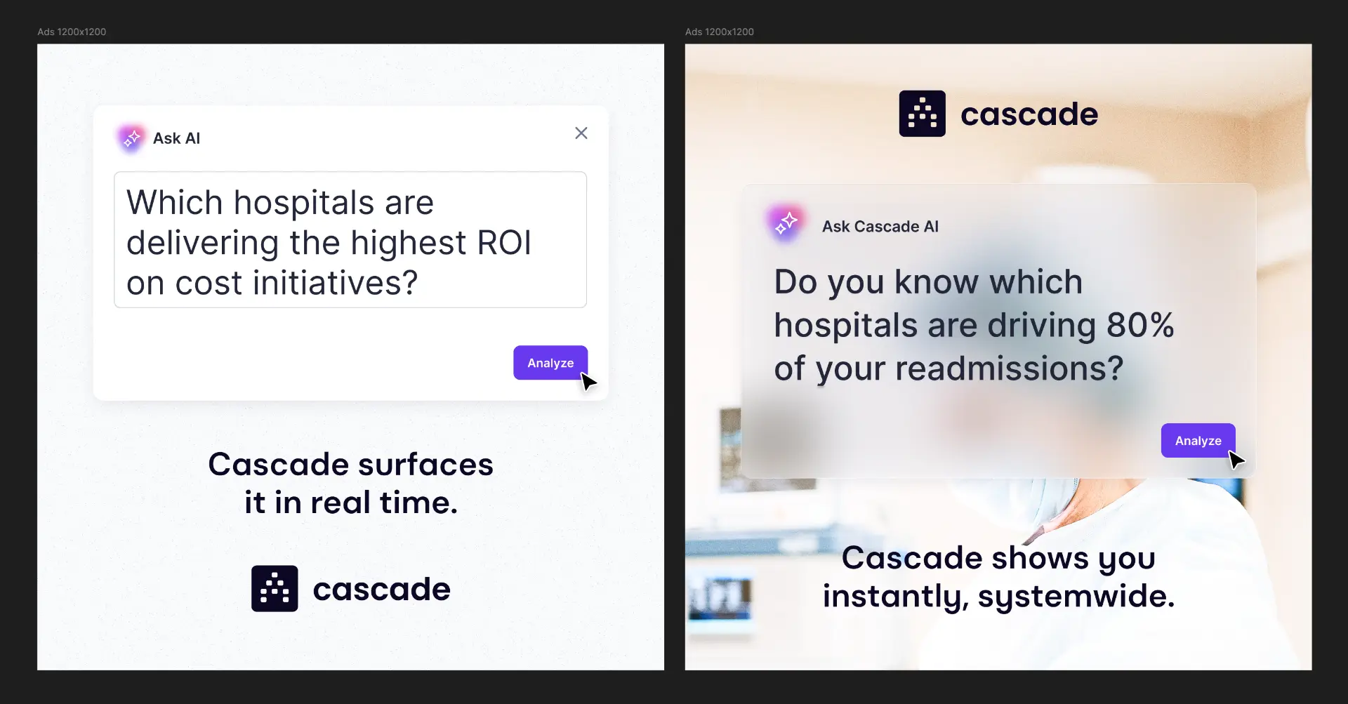 Cascade Ask AI paid social ads