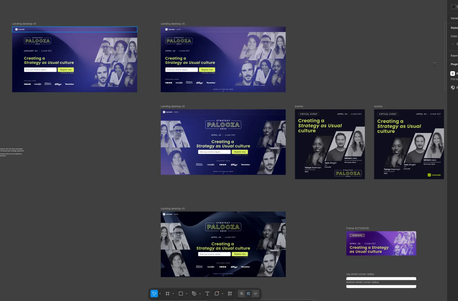 Strategy Palooza 2024 · event landing designs